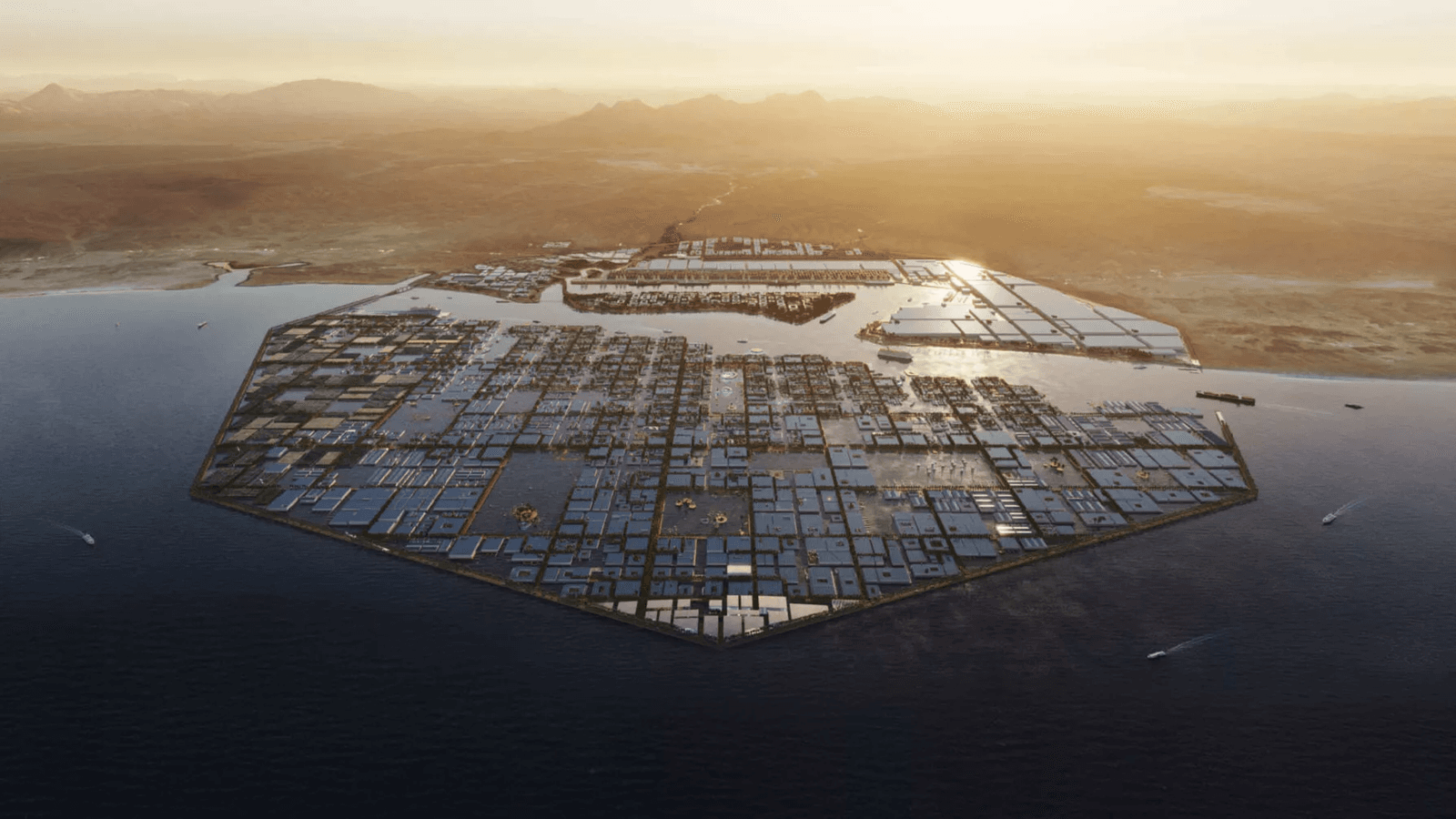 AERIAL IMAGE OF NEOM'S GREEN HDYROGEN PLANT